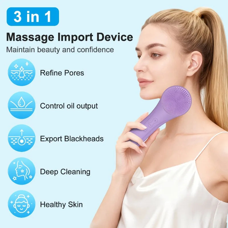 Advanced Sonic Silicone Facial Cleansing System