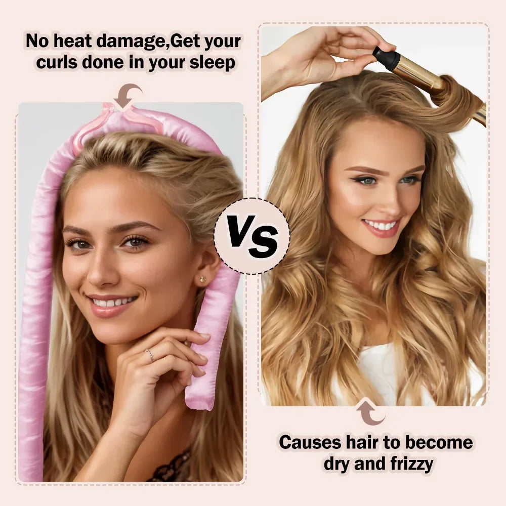 Overnight Silk Heatless Curls Set